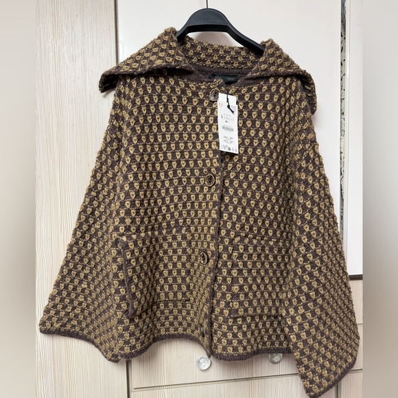 Zara oversized knit coat, mink brown - Picture 16 of 16